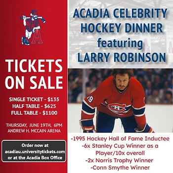 Poster for Acadia Axemen Celebrity Hockey Dinner