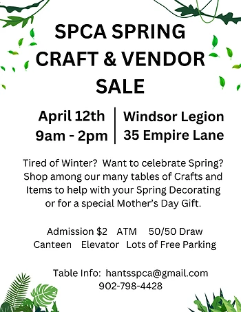 Poster for Spring Craft & Vendor Sale