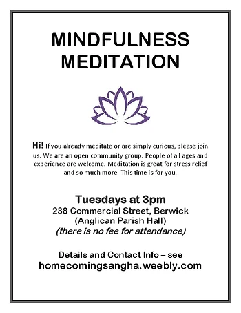 Poster for Mindfulness Meditation