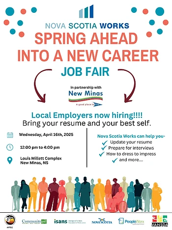 Poster for Spring Ahead Into A New Career Job Fair