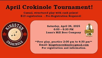 Poster for Crokinole Casual Social & Tournament