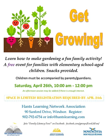 Poster for Family Gardening Workshop