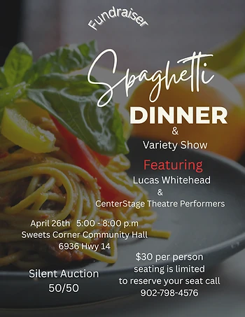 Poster for Spaghetti Dinner & Show Fundraiser