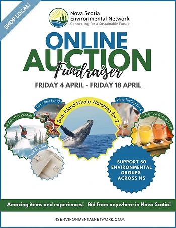 Poster for Online Auction Fundraiser: Nova Scotia Environmental Network