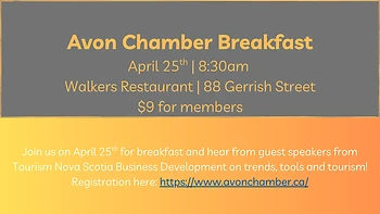 Poster for Avon Chamber Networking Breakfast