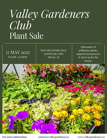 Poster for Valley Gardeners Plant Sale