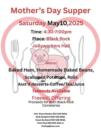 Poster for Mother's Day Supper