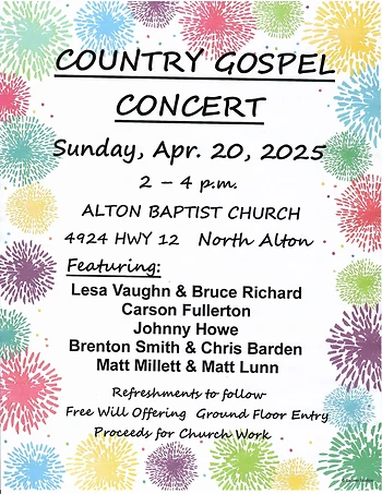 Poster for Gospel/Country Show