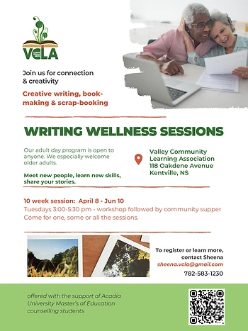 Poster for Writing Wellness Workshop