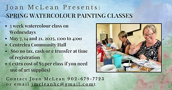 Poster for Spring Watercolour Painting Classes