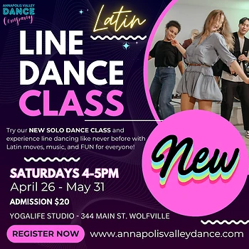 Poster for Latin Line Dance Class