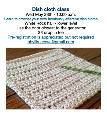 Poster for Makers Meet & Crocheted Dishcloths