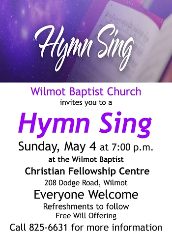 Poster for Hymn Sing