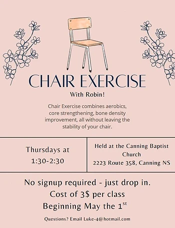 Poster for Chair Exercise with Robin