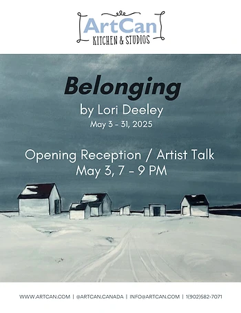 Poster for "Belonging" by Lori Deeley Opening Reception