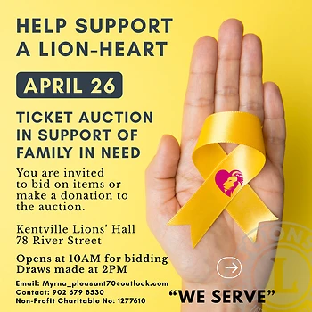 Poster for Ticket Auction to Help a Lion Heart