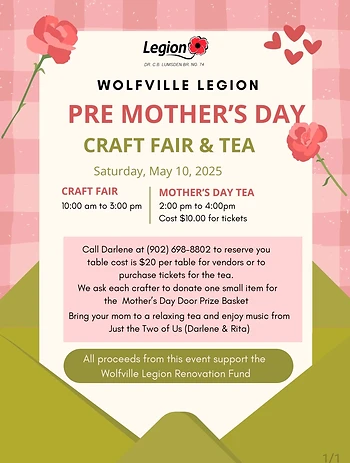Poster for Pre Mother's Day Craft Fair