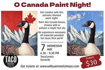 Poster for Canada Goose Paint Night