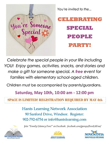 Poster for Celebrating Special People Party