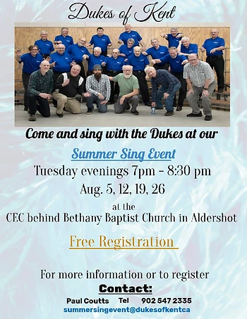 Poster for Summer Sing with the Dukes of Kent