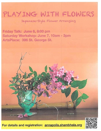 Poster for Ikebana Workshop / Playing with Flowers