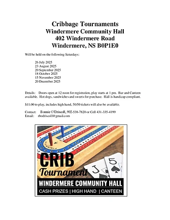 Poster for Crib Tournament