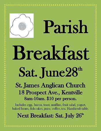 Poster for Parish Breakfast