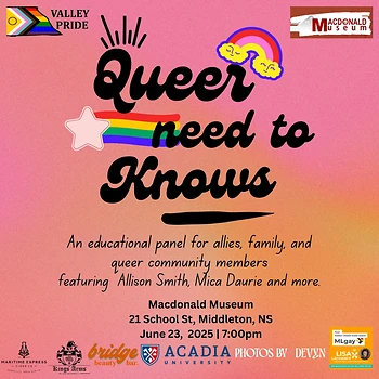 Poster for Queer Need to Knows Educational Panel