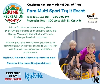 Poster for Para Multi-Sport Try It Event