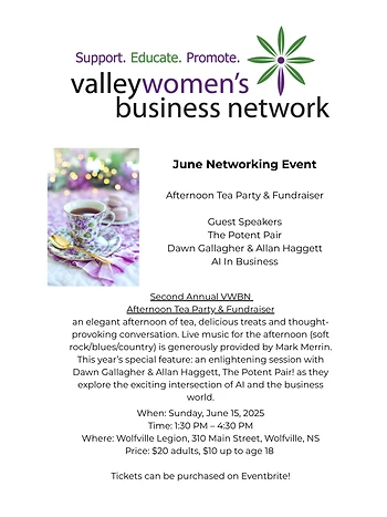 Poster for VWBN Networking Event