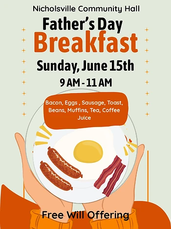 Poster for Father's Day Breakfast