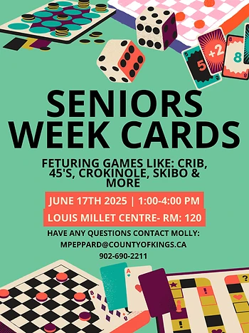 Poster for Senior's Card Games Day
