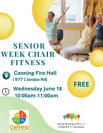 Poster for Senior's Chair Fitness Class
