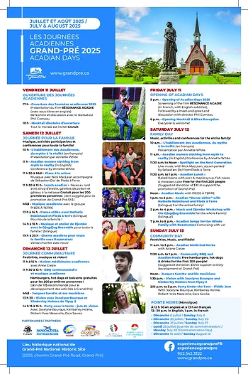 Poster for Acadian Days Journées acadiennes