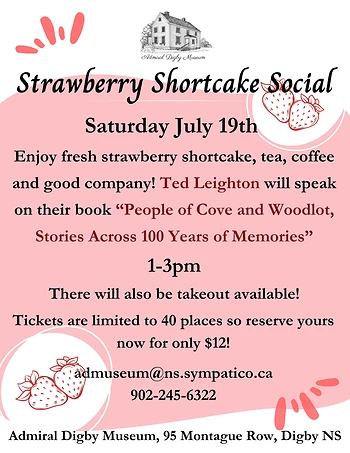 Poster for Strawberry Shortcake Social Fundraiser