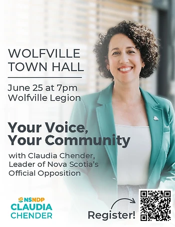 Poster for Town Hall with Claudia Chender