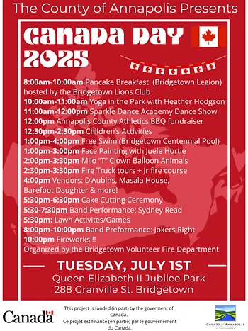 Poster for Canada Day Celebrations
