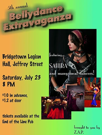 Poster for 5th Annual Bellydance Extravaganza