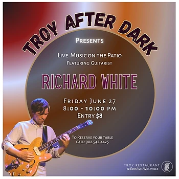 Poster for Richard White at Troy After Dark