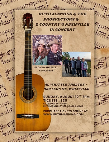 Poster for Ruth Manning & the Prospectors & 2Country4Nashville