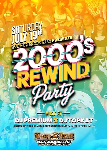 Poster for 2000’s Rewind Party