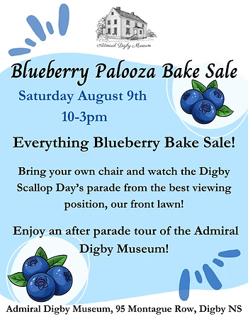 Poster for Blueberry Palooza Bake Sale Fundraiser