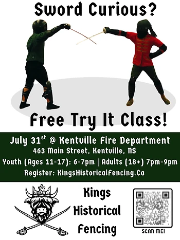Poster for Intro. to Historic Fencing