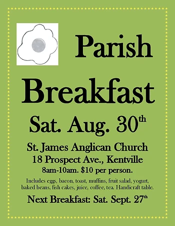 Poster for Parish Breakfast