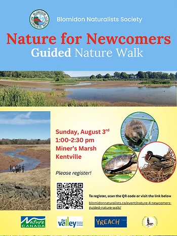 Poster for Nature for Newcomers Nature Walk