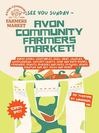 Poster for Avon Community Farmers Market
