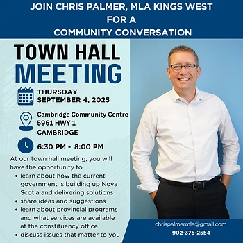 Poster for Community Conversation with MLA Chris Palmer