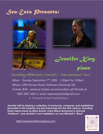 Poster for Jennifer King - Souvenance Tour