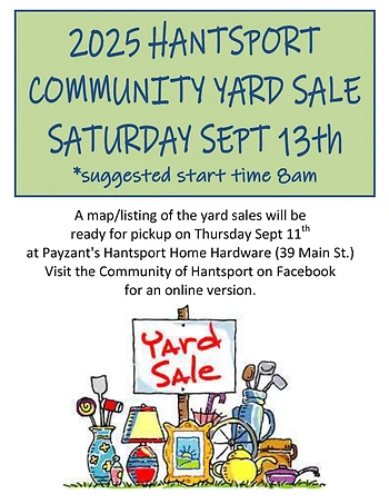 Poster for Hantsport Community Yard Sale