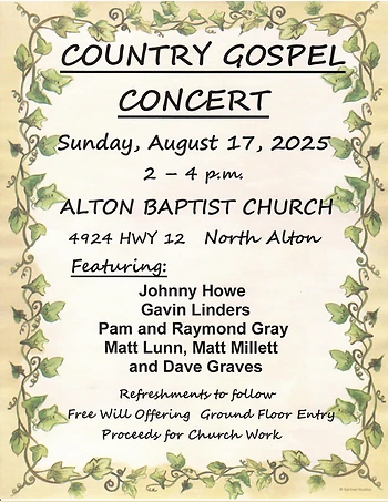 Poster for Gospel/Country Show